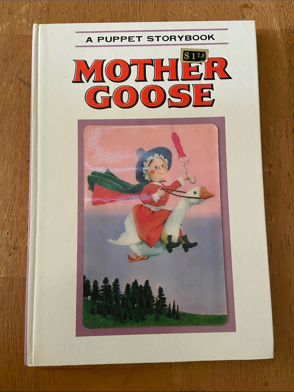Vintage retro 60s 1960s Mother Goose children’s book Puppet Storybook 3 D cover